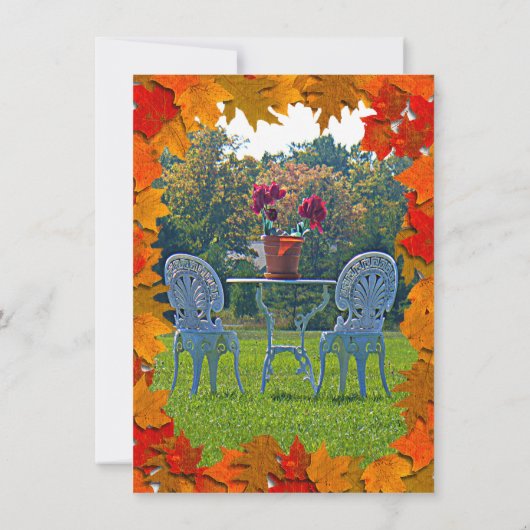 Pré de l'amour Faire-part de mariage d'automne (Dos)