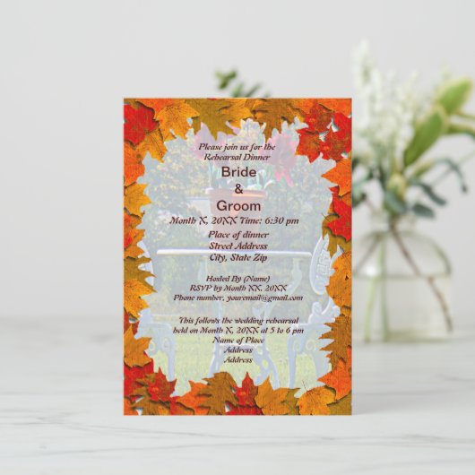 Pré de l'Amour Répétition Dîner Invitation (Debout devant)