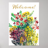 Pré d'été, affiche de fleurs sauvages (Devant)