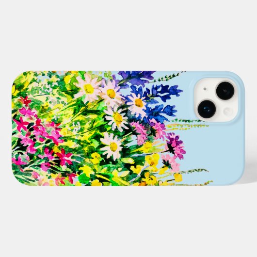 Pré d'été, fleurs sauvages Coque-Mate coque iphone (Verso (horizontal))