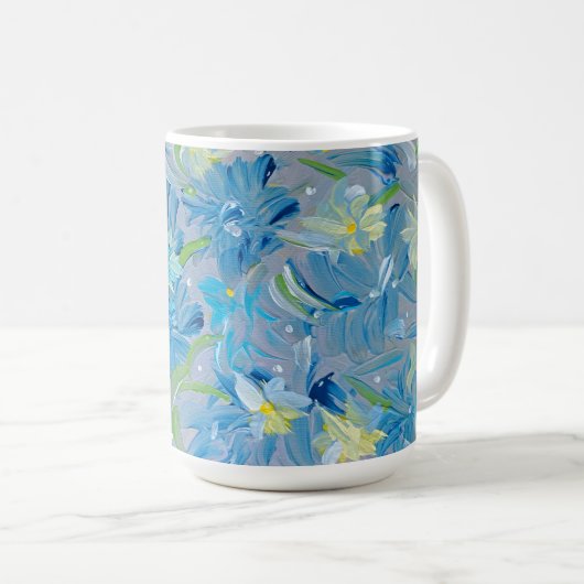 Pré d'été Mug de café floral (Devant droit)