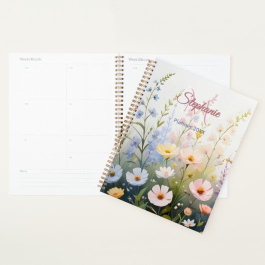 Pré fleur sauvage dans le nom de la fleur Monogram (Devant avec enveloppe)