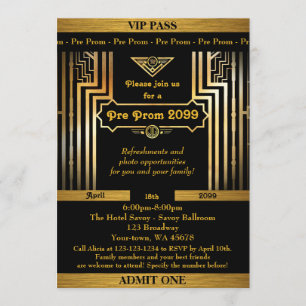 Pré invitation de bal d'étudiants, style de