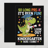 Pre K Afgestudeerde Kleuterschool Dinosaur T Rex Kaart (Voorkant / Achterkant)