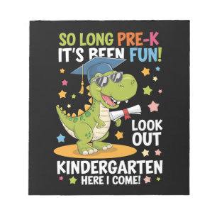 Pre K afgestudeerde kleuterschool Dinosaur T Rex Notitieblok