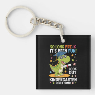 Pre K afgestudeerde kleuterschool Dinosaur T Rex Sleutelhanger