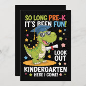 Pre K Afgestudeerde Kleuterschool Dinosaurus T Rex Kaart (Voorkant / Achterkant)