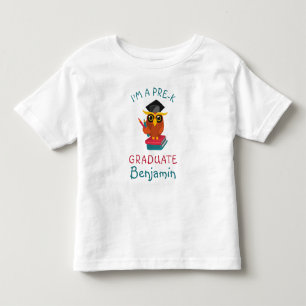 Pre-K Afstuderen 2022 Owl Funny Afstuderen Douane Kinder Shirts