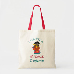 Pre-K Afstuderen 2023 Owl Funny Afstuderen Name Fu Tote Bag