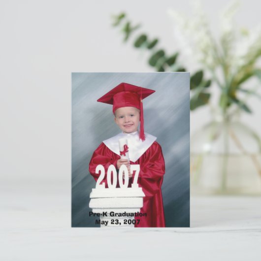 Pre-K-Afstuderen Aankondigingskaart (Staand voorkant)