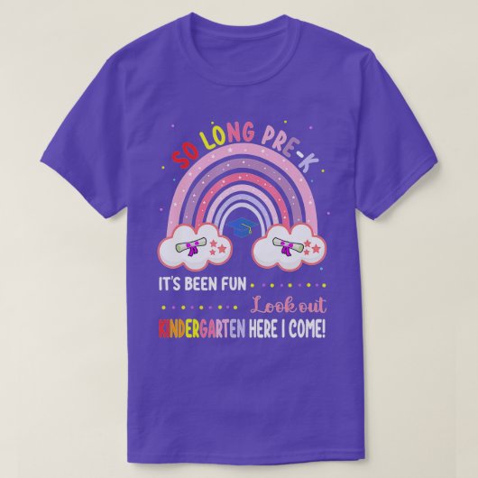 pre-k Afstuderen klasse 2022 Afstuderen regenboog  T-shirt (Design voorkant)