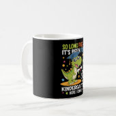 Pre K Afstuderen kleuterschool dinosaurus T Rex Koffiemok (Voorkant links)