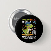 Pre K Afstuderen kleuterschool dinosaurus T Rex Ronde Button 5,7 Cm (Voorkant /achterkant)