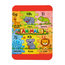 Pre-K Animal Alphabet Fridge Magnet G-L