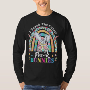 Pre K Bunnies ik leer de Cutest Boho regenboog oos T-shirt