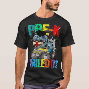 Pré-K Cloué It Monster Truck Dinosaur T-Shirt