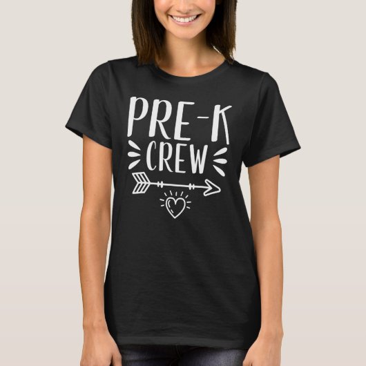 Pre K Crew Teaching BackToSchool Teacher Student K T-shirt (Voorkant)