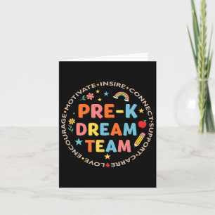 Pre-K Dream Team Terug naar School Teacher Care Lo Kaart