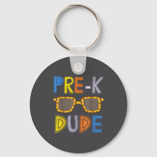 Pre-k Dude Back To School-first Day Of Preschool G Sleutelhanger (Voorkant)