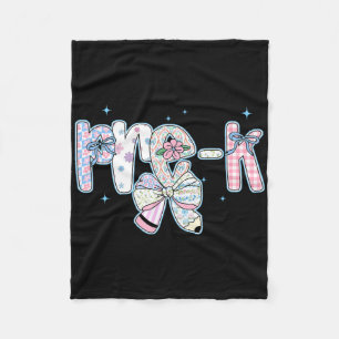 Pre-k eerste schooldag Coquette Preppy Potlood F Fleece Deken