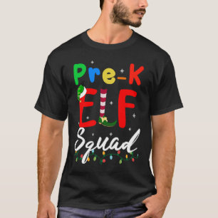 Pre K ELF Squad Funny Kerstmis ELF Leerleraar T-shirt