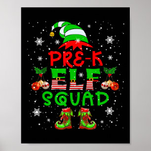 Pre-k Elf Squad Kerstmis Elfenkostuum Job Team Poster