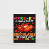 Pre-k Funny Box Of Chocolates Valentine's Day Teac Kaart (Voorkant)