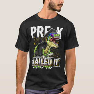 Pre-k genageld Het Rex Dinosaurus Graduation Cap G T-shirt