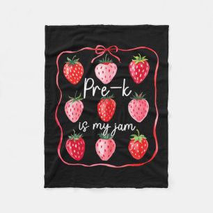 Pre K Is My Jam Aardbei Fruit Leraar Student Fleece Deken