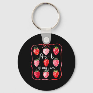 Pre K Is My Jam Aardbei Fruit Leraar Student Sleutelhanger