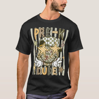 Pre-K Kerel Eerste Dag Op School Kleuter Jongen Ca T-shirt