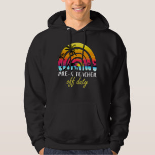 Pre-K leraar uit dienst, strand zonnestraal Hoodie