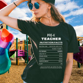 Pre K leraar voeding feiten grappig T-shirt
