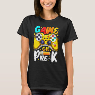 Pre K-niveau ontgrendeld Game On Pre K terug naar T-shirt