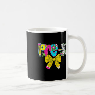 Pre K Pencil Coquette Bow Eerste Dag van de School Koffiemok