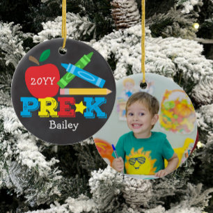 Pre-K Peuterspeelzaal Appel Kleurkrijt Schoolbord Keramisch Ornament