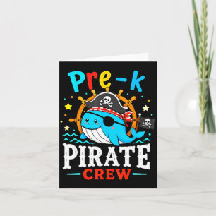 Pre-k piratencrew walvis leraar student halloween kaart