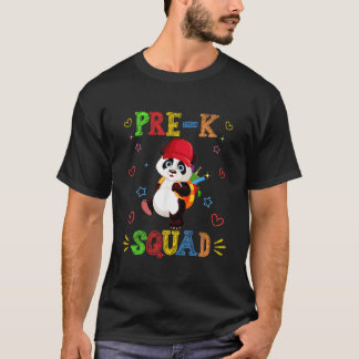 Pre-K Squad Panda Back To School T-shirt
