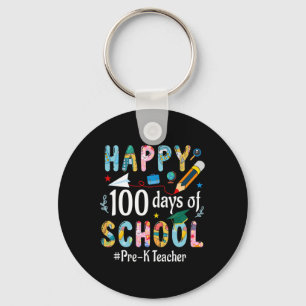 Pre-K Teacher Fun 100ste schooldag Sleutelhanger