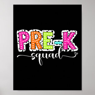Pre-k-team Terug naar school Dalmatische Stippen Poster