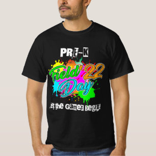 Pre-K Velddag 2022 laat de Spelen voor Keer beginn T-shirt