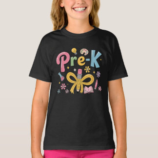 Pre-K vrolijke kleuren terug naar school vibes T-shirt