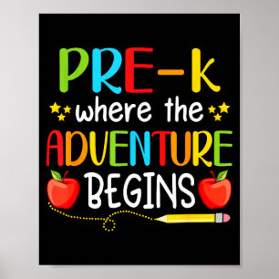 Pre-k waar het avontuur terug naar school begint poster