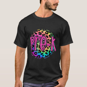 Pre kleuterschool Neon Leopard PreK leraar 1e dag T-shirt