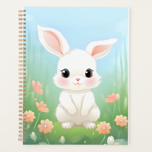 Pré mou : Lapin bébé dans les fleurs du printemps (Devant)