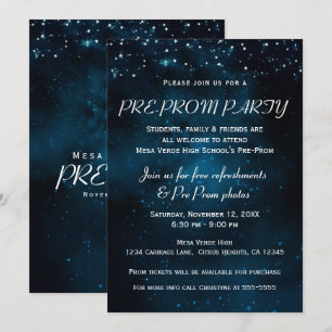 Pre-Prom Party Betoverde Sterrennacht Kaart
