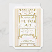 Pre PromJunior, Great Gatsby, Gold, wit Save The Date (Voorkant)