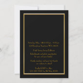 Pre PromJunior, Great Gatsby, Gold, zwart Save The Date (Achterkant)