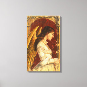 Pre-Raphaelite Fresco Angel Canvas afdrukken