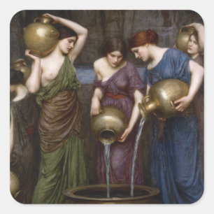 Pre-Raphaelite  Kunst Vierkante Sticker